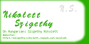 nikolett szigethy business card